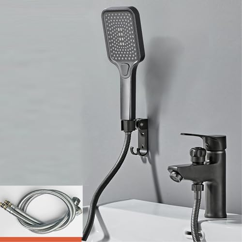 Robinet gris de salle de bain avec mitigeur eau chaude et froide