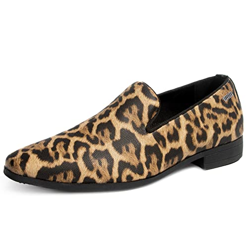 UUBARIS Mens Loafers Dress Comfortable Walking Tuxedo Shoes Leopard Print Size 8.5 by UUBARIS - Used condition - US$23.71