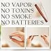 Boderi Quit Smoking Inhaler Wooden with 4 Packs Double Mint Flavored Cotton Cores, Refreshing Support Smokeless Inhaler Help Break Bad Habits