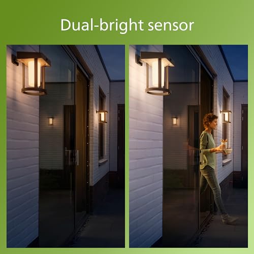 PHILIPS LED Ultra Efficient Solar Cylinder Black Wall Lantern Outdoor 2-Pack Bright White (3000K) 250/20 Lumen (3W = 25W) Weather Resistant - image 7