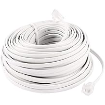 Telephone Cord RJ11 6P4C Male to Male Extension Cable Connector 18M 60ft
