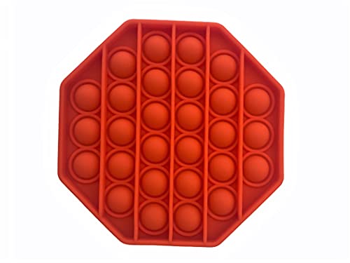 Image of LIVYU LIFE Push pop Bubble Fidget Toy, Stress Relief and Anti-Anxiety Tools Sensory Toy for Autism to Relieve Stress for Kids and Adults (Octagonal-Orange)