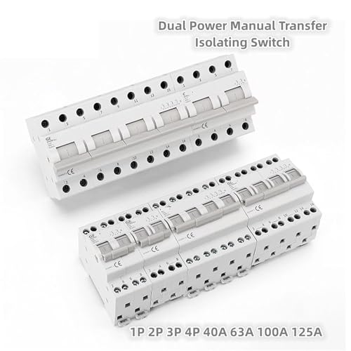 Interruptor de conmutación manual GYHO8 4P 125A para doble potencia 7