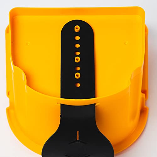 HARDY WORKING TOOLS Farbeimer mit 5 Stück transparenten Einlagen, 2L Farbbecher, regulierbarer Griff, Kunststoffeimer, Baueimer mit speziellen Rillen, gelb, A0146-329901