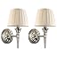 Nickel + Beige Lampshde (2 Pack)