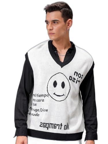 the indian garage co Men Boxy Fit Statement V-Neck Sweater-picture-41
