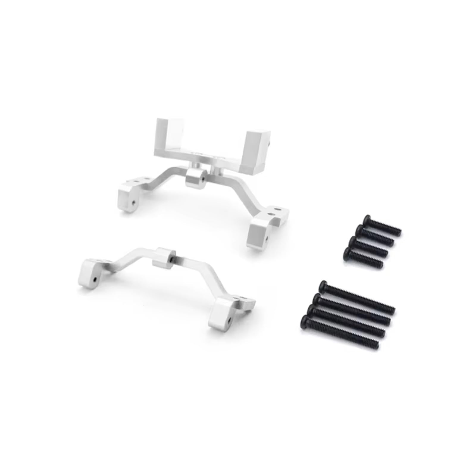 RC Car Accessories for MN D90 D91 for MN99S for WPL C24 C14 C14K C24K Metal Pull Rod Base for Seat & Axle for Up Servo Bracket Mount RC Car Truck Spare Parts(Silver)