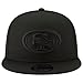 New Era NFL 9FIFTY Black On Black Adjustable Snapback Hat Cap One Size Fits All (San Francisco 49ers)