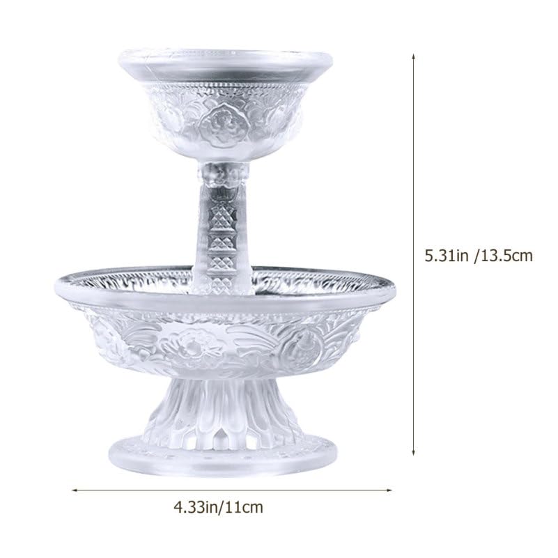 Cuencos de cristal transparente decorativos para centros de mesa modernos y rituales 3