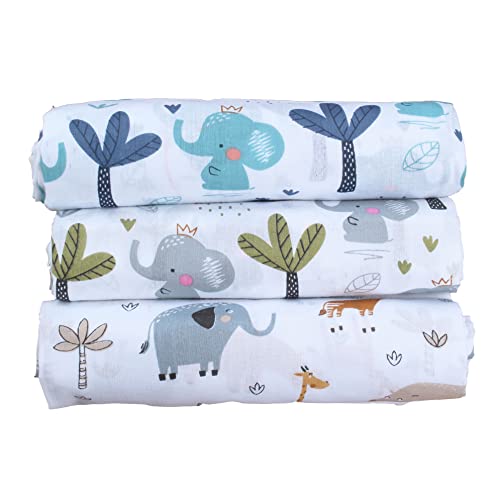 Image of Trance Home Linen Super Soft 100% Cotton Baby Swaddle Cloth + Face Towels /Wash Cloth (3 Pcs Baby Pug Print Swaddle Cloth + 10 Pcs Baby Pug Print Wash Cloths)