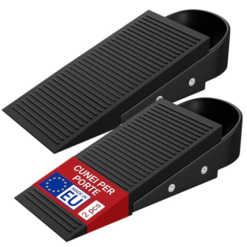 LouMaxx Cuneo in gomma – Set di 2 fermaporta antiscivolo