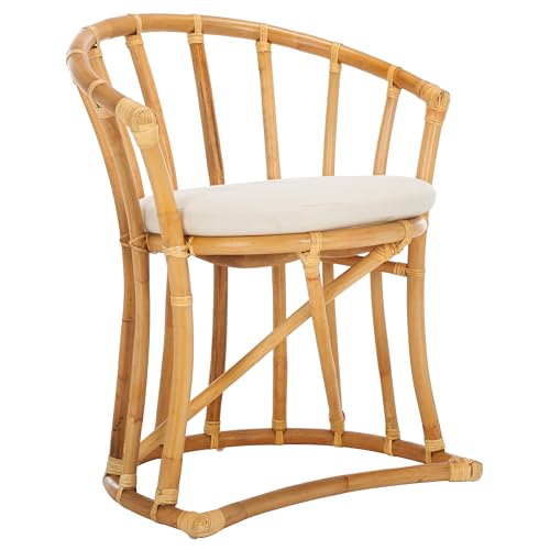 Sillón Rattan Blanco Natural Plegable miniatura 1