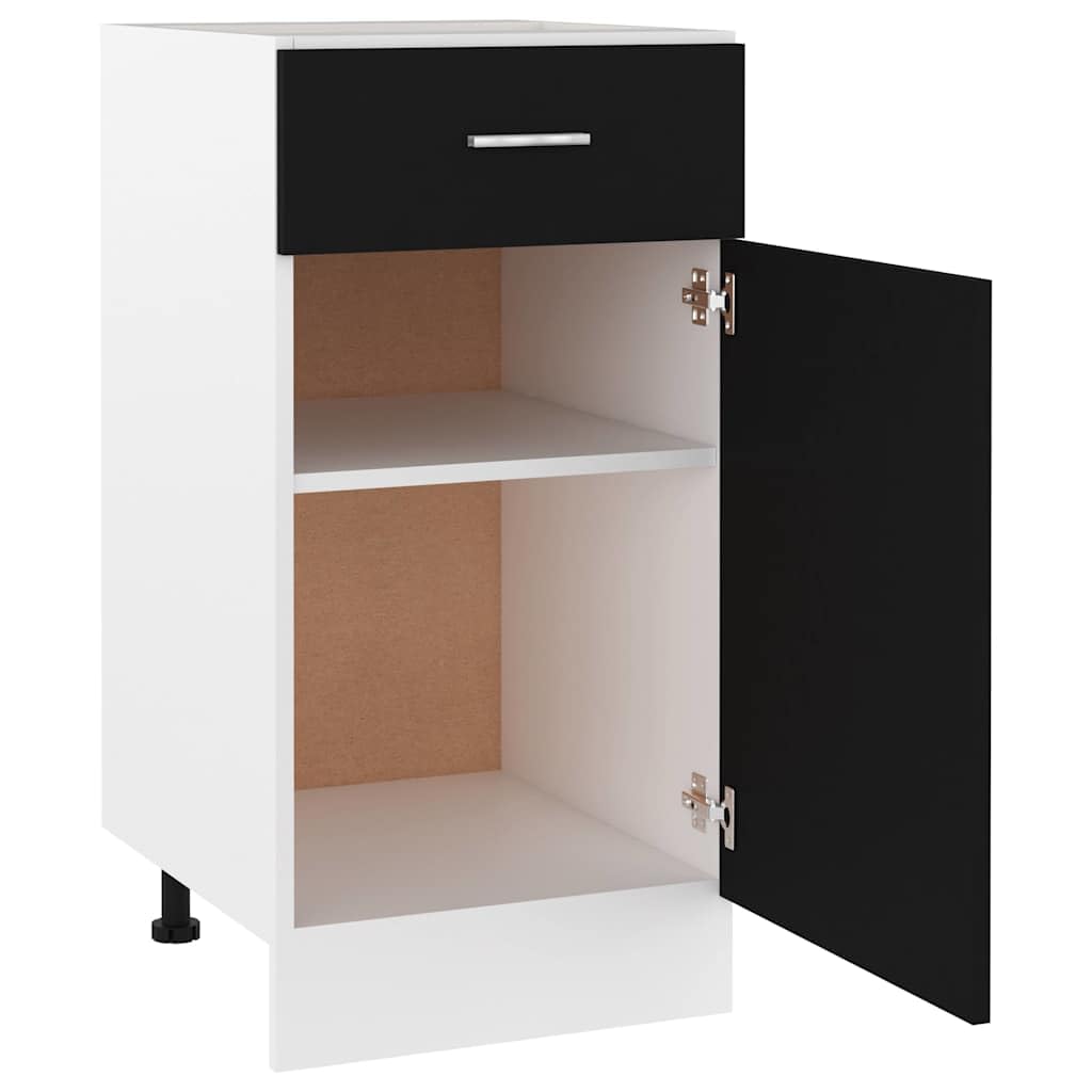 vidaXL Armoire à tiroirs Lyon Noir 40 x 46 x 81,5 cm Bois d'ingénierie