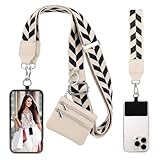 [Élégant et résistant] Fabriqué en polyester doux, soyeux et résistant, ce modèle dragonne telephone portable assure un confort optimal, même porté à même la peau, autour du cou ou du poignet. Il allie style, sécurité et praticité. La boucle métallique maintient fermement votre téléphone et vos autres objets, évitant les chutes accidentelles et les pertes, et gardant vos affaires à portée de main.