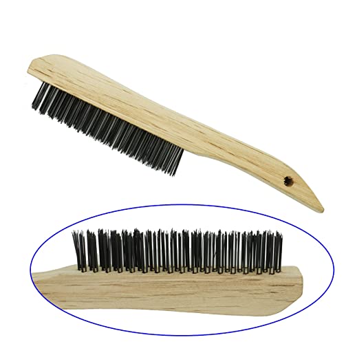 Image of VASTOOLS Welding Chipping Hammer with Coil Spring Handle,10.5 inch,Cone and Vertical Chisel, Cone and Cross Chisel, 10 inch Wire Brush