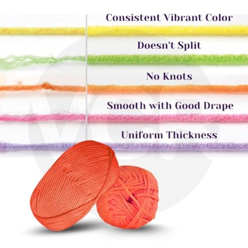 Image of VCR Dark Orange Yarn, 100 Grams Hank, 190 Meters Length, Acrylic Ball for Crochet and Knitting, Soft Crosia Threads, Pack of 1 Yarn, Suitable for DIY Crafts