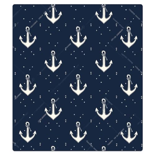 Cubierta magnética para lavavajillas Mexpekil decorativa con diseño de ancla de 53 x 66 cm