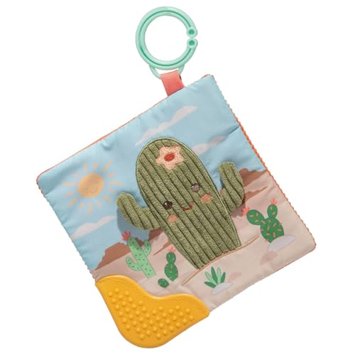 Image of Mary Meyer Sweet Soothie Crinkle Teether Toy with Baby Paper and Squeaker, 6 x 6-Inches, Cactus