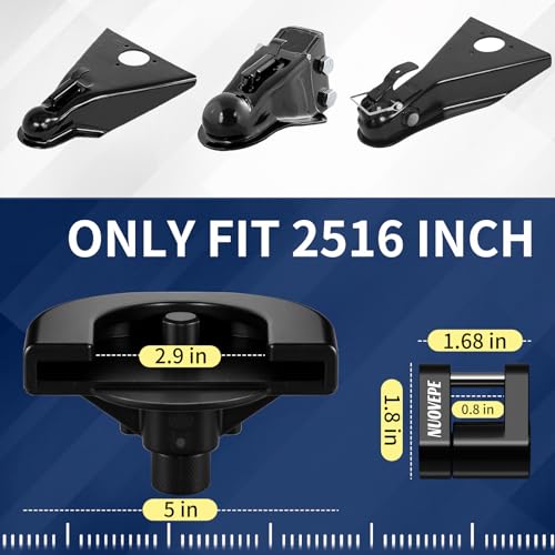 2 5/16Inch-Trailer-Hitch-Locks-Kit, Heavy Duty Anti Theft Trailer Tongue Lock, Reinforced Solid Steel Weatherproof Tow Coupler Lock, Trailer Locks Ball Hitch for RV, Camper, Cargo, Boat, Caravan by NUOVEPE - Image 6