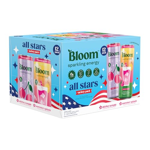 Bloom Nutrition Sparkling Energy Drink - Natural Caffeine, Zero Sugar, 180mg Caffeine -...