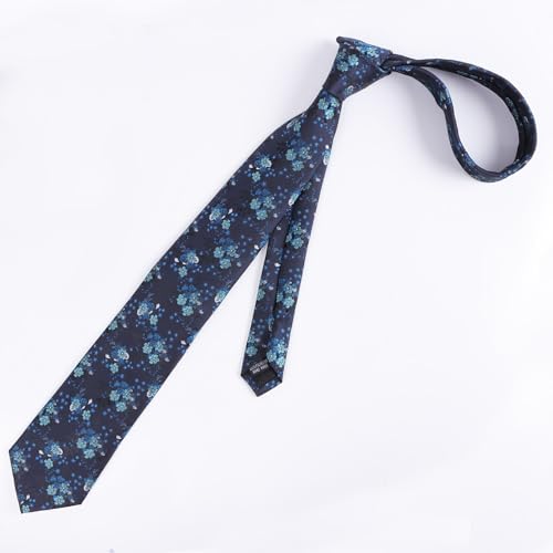 Image of Alizeal Mens 3.15inches Delicate Floral Tie with Small Flower Printed Handkerchief Set