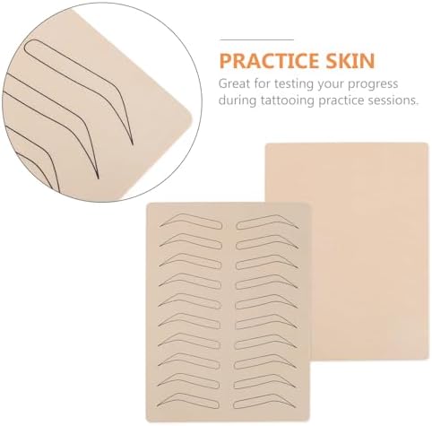 LALADEFIEE Tattooing Practice Skin 6Pcs Brow Sheets Non Ink for Eyebrow Tattoo and Shading Practice — view 6
