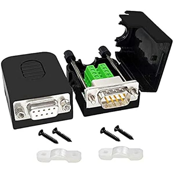 DB9 złącze wtykowe bez lutowania RS232 D-SUB Serial to 9-pinowy port terminal wtyczka adapter z etui (1 wtyczka CC + 1 gniazdo )