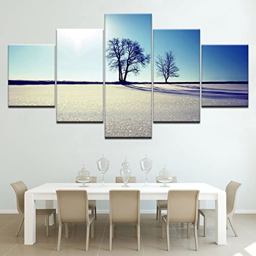 Tableau moderne pour salon et appartement décoration murale 5 pcs - 2