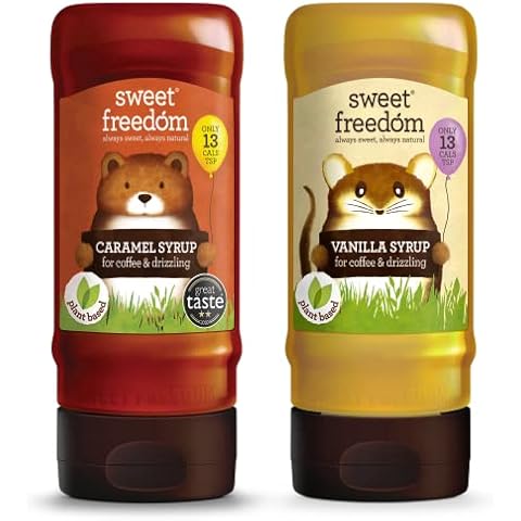 Sweet Freedom Caramel Syrup Pack of 1 X Sweet Freedom Vanilla Syrup Pack of 1 Cover