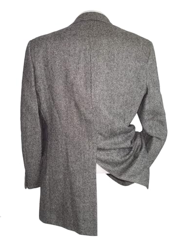 Wemaliyzd Men Western Herringbone Jacket Suit Regular Fit Sport Coat Blazer Centre Vent2