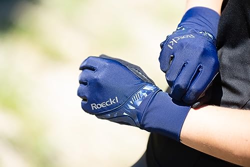Gants de ride d'hiver Roeckl Wien noir gris pour cyclisme et équitation