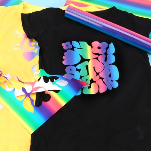 NANAPLUMS Plotterfolie Textil, Neuer 3D-Puff-Vinyl- 30,5 x 100 cm Puff HTV Vinylrolle für T-Shirts, 3D-Puff-Hitzetransfer-Vinyl, Einfach zu schneiden, zu entgittern und zu übertragen, Rot