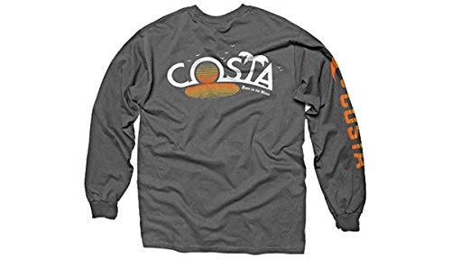 Costa Del Mar Castaway Long Sleeve T-Shirt Charcoal Size Large