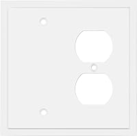 Vista 61 de Henne Bery Placa decorativa de pared con borde moderno, tapa de tomacorriente para cubrir enchufe, aleación de zinc maciza duradera