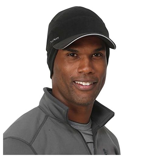 TrailHeads Men's Fleece Ball Cap with Drop Down Ear Warmer | The Trailblazer Adventure Hat - Black