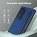 Nillkin for Samsung Galaxy Z Fold 7 Case with Upgraded Pen & Screen Protector, Fast Wireless Charging, Superior Liquid Silicone, Protective Slim Phone Case with Stylus for Galaxy Z Fold 7, Navy Blue