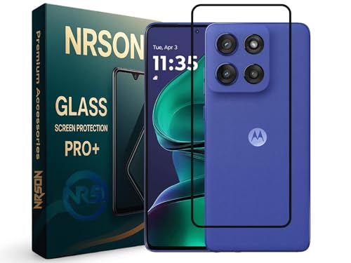 Image of NRSON Tempered Glass Screen Protector Compatible For MOTO EDGE 60 STYLUS /Motorola EDGE 60 STYLUS with Easy Self Installation Kit
