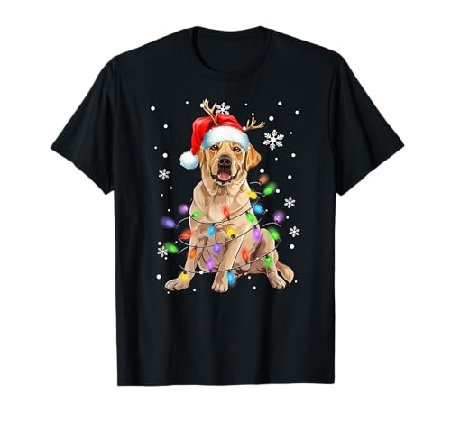Weihnachtspullover mit Labrador-Retriever-Motiv, Weihnachtsbeleuchtung...