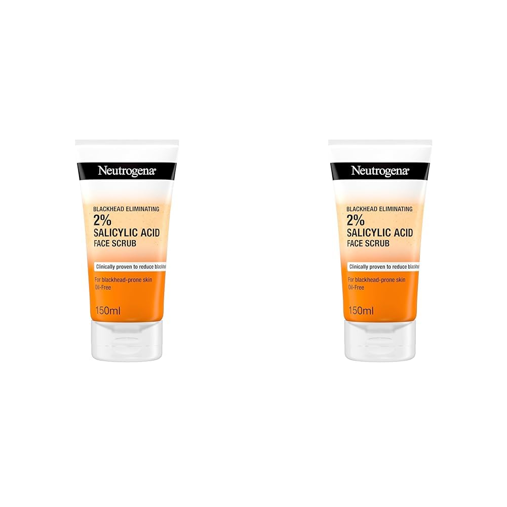 Neutrogena Blackhead Eliminating Facial Scrub, Clear, 150 ml (Pack of 2)