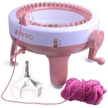 Umootek SENTRO 40 Needles Knitting Machine with Electric Adapter, Knitting Board Rotating Double Loom,Smart Weaving Loom Round Knitting Machines, Weaving Loom Machine Kit for Automatic Knit