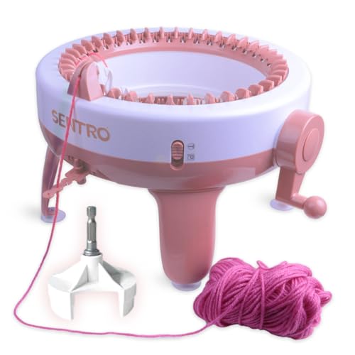 Umootek SENTRO 40 Needles Knitting Machine with Electric Adapter, Knitting Board Rotating Double Loom,Smart Weaving Loom Round Knitting Machines, Weaving Loom Machine Kit for Automatic Knit by Umootek - Used condition - US$31.99