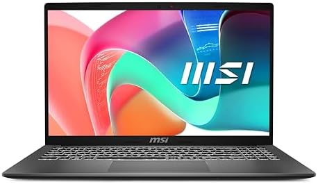 MSI Modern 15 laptop in platinum grey with Intel Core i7