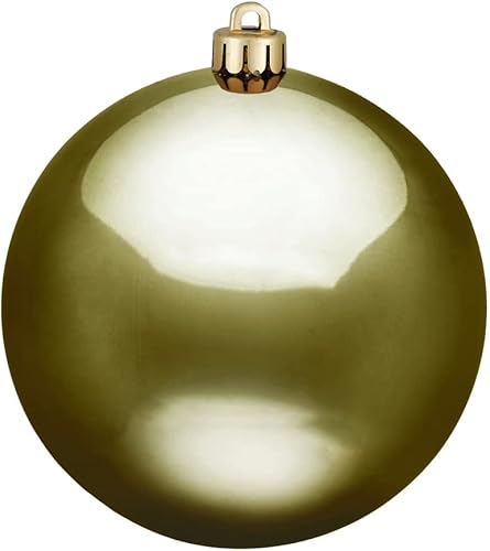 Miniatura 8 de Vickerman Esfera de adorno de Navidad de 10 pulgadas con acabado de caramelo, plástico inastillable, resistente a los rayos UV, decoración de árbol