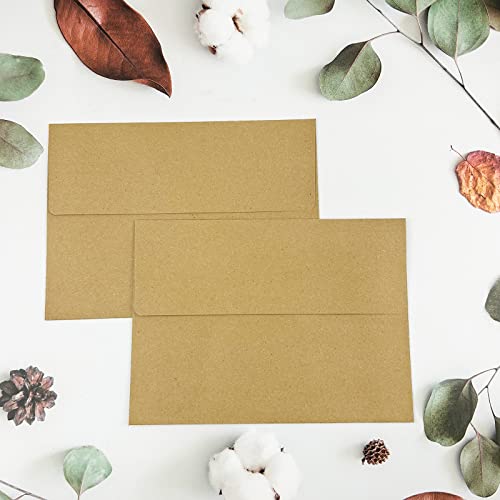 Yinuoyoujia Kraft Envelopes,4X6 Envelopes 50 Pack,A6 Invitation Envelopes,Brown Envelope,A6 Envelope Self Seal For Invitation,Baby Shower,Wedding,Party,Mailing #TOP3