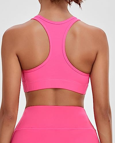 Image of Oalka Women's Racerback Sports Support Workout Running Bras | Oalka Women's Racerback Sports Support Workout Running Bras