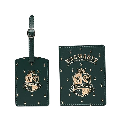Harry Potter étiquette bagage porte-passeport Slytherin Warner Bros Alumni pour valise