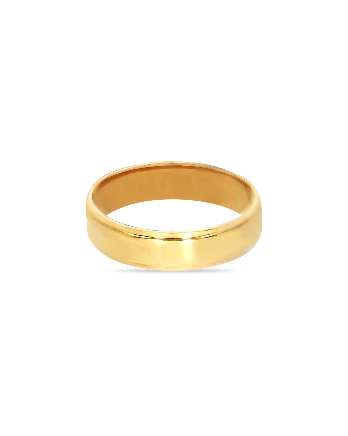 Jewels 22K BIS Hallmark 916 Solid Plain Gold Couple Band Ring-image-5
