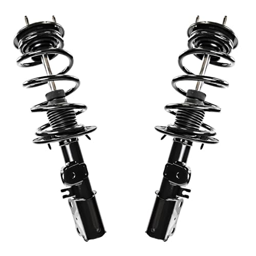Image of Detroit Axle - 12pc Front Struts Control Arms Kit for 2013-2015 Ford Flex, 2013-2016 Lincoln MKT, 2 Struts w /Coil Springs 2 Lower Control Arms w /Ball Joints 2 Sway Bars 4 Tie Rods Boots Replacement