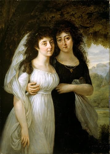 Cuadro Ritratto delle sorelle Maistre de Antoine Jean Gros para pared de salón 60x90cm