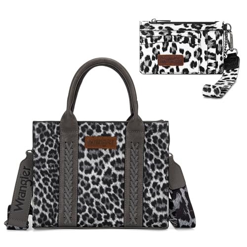 Montana West Wrangler Leopard Print Purses and Slim Credit Card Wallets Set for Women